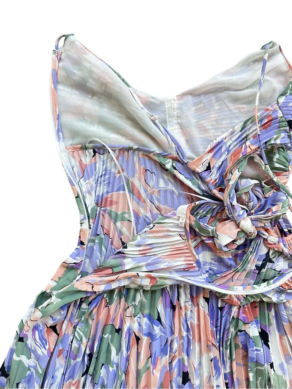 ASTR The Label Blyth Purple Coral Floral Pleated Dress – Size M - Picture 11 of 16